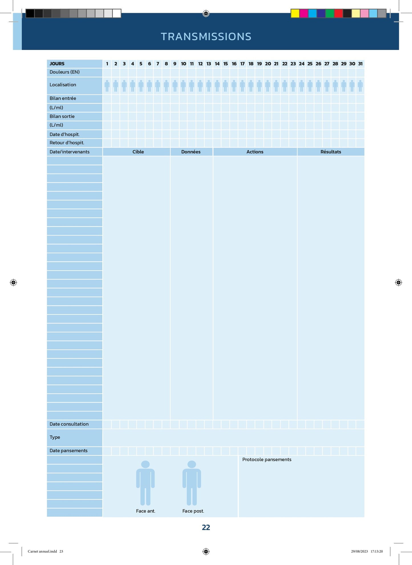 📘 Cahier de Soins et Suivis Infirmiers - Version Annuel 🌟