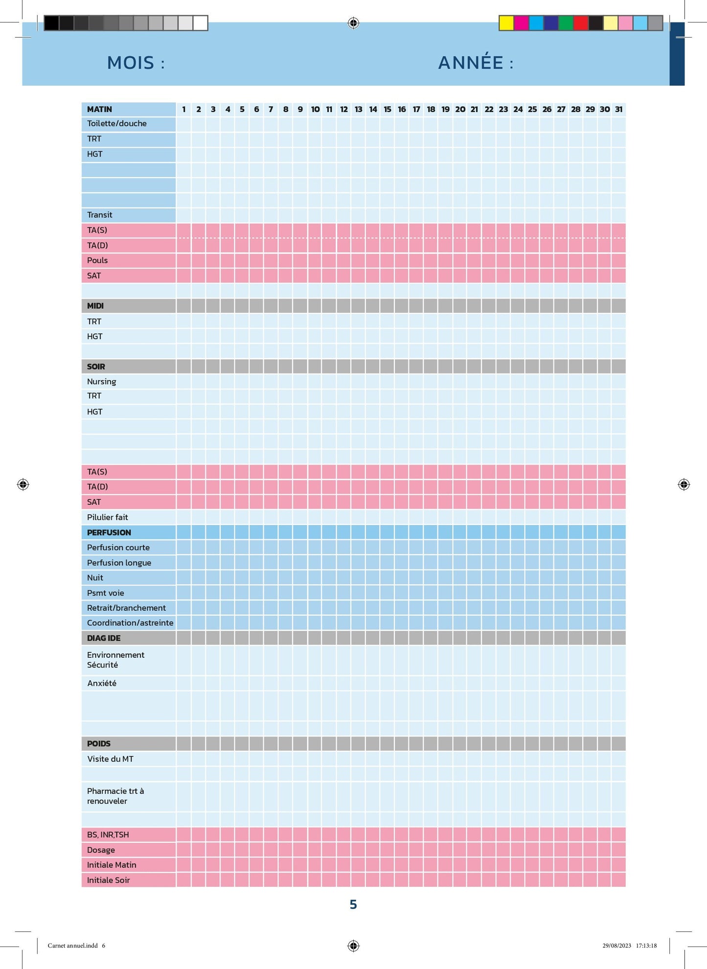 🌟 Lot Spécial Praticien - 10 Cahiers de Soins et Suivis Infirmiers - Version Annuel